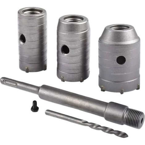 Set scies cloches trépan Ø30/40/50mm - Trépan béton 350mm SDS Plus - Tige extension - Pointe carbure - Professionnel (1/4)