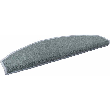 Tappetini per scale autoadesivi Semicircolare 15 pcs Blu mare vidaXL