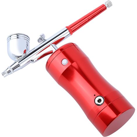 Kit de pulvérisation Airbrush G12 Mini 0.3mm 7CC avec outil de nettoyage (Rouge) (1/5)