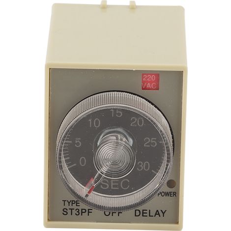 Time Relay Adjustable Timing Power Off Timer Delay AC 200‑220V ST3PF Accessory Part 30S