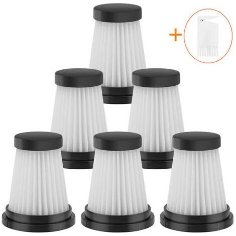 Lot de 6 filtres HEPA pour aspirateurs Moosoo K12 K12 Pro K13 Filtration 99,97 % des particules Accessoires pour Genius Invictus One 1.0/2.0 et Foxnovo 13KPA (1/5)