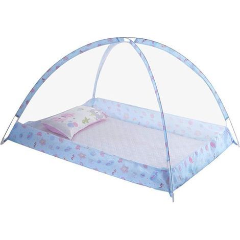 Moustiquaire de lit pliable, moustiquaire de voyage portable pour berceau, 120 x 90 x 100 cm, installation de moustiquaire en forme de dôme (1/4)