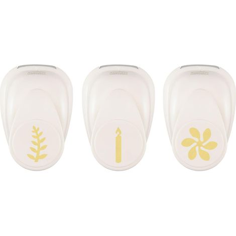 Perforatrice Noël 3pcs - Bougie, Feuille de Houx (1/5)