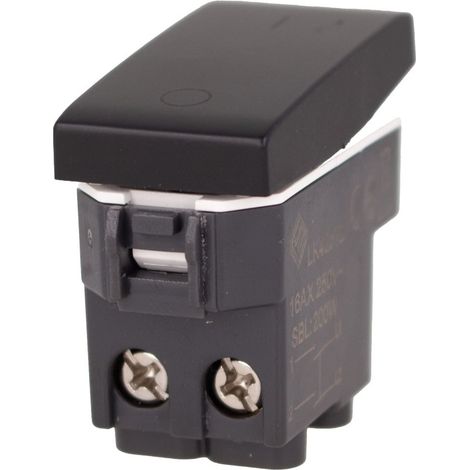 Interruttore Bipolare 2P 16A Colore Nero Compatibile Con Bticino Living e Vimar Plana (1/3)