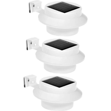 Solar-Zaunleuchten für den Außenbereich, 3er-Pack, wasserdicht, LED mit automatischer Ein-/Ausschaltfunktion, langlebig, für Garten, Terrasse und Wege