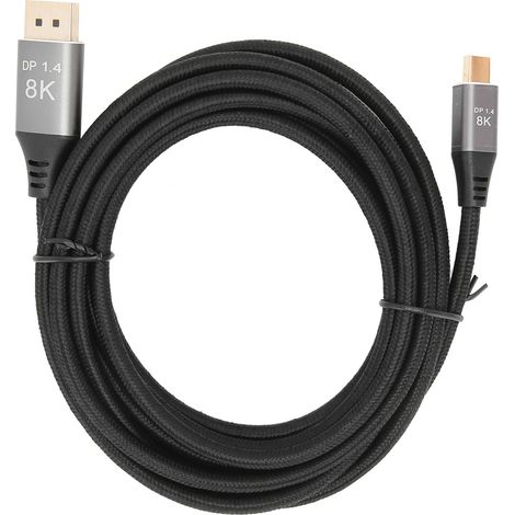 cable Mini DisplayPort a DisplayPort, 8K Ultra HD, 3 metros, para ordenador, modo multimonitor. (1/5)