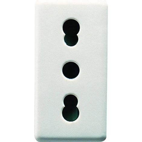 Gewiss GW20203 Presa Bivalente Bianca Standard Italiano 250V ac - 2P+T 16A