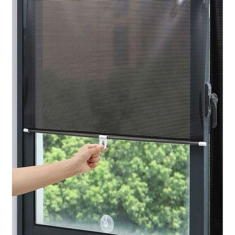 Store enrouleur occultant sans perçage 50x125cm PVC noir Installation facile par ventouses Protection solaire et intimité (1/5)