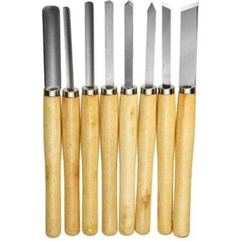 8Pcs Kit De Outil De Sculpture Sur Bois Set Ciseau à Bois