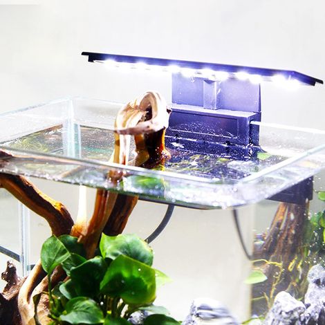 [NIE BENUTZT]Largeight Aquariumbeleuchtung X3 Aquarium LED Aquariumlampe 220V 6W Wasserpflanzen und Fische Nano Aquariumbeleuchtung