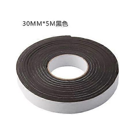 Bande d'étanchéité souple auto-adhésive de 5 m pour fenêtres et portières de voiture, isolation phonique, ruban anti-poussière en caoutchouc, accessoires de fenêtre, 30 mm, noir (1/4)