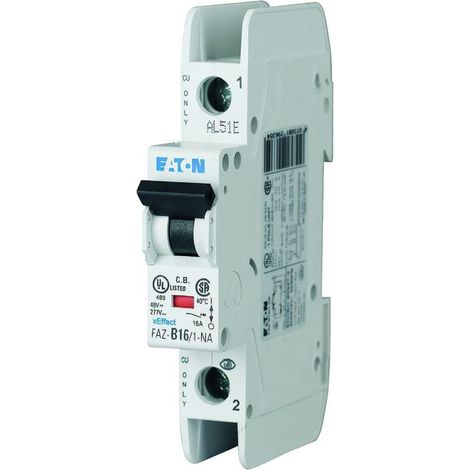 Eaton FAZ-B1/1-NA Interruptor automático unipolar blanco Tipo B