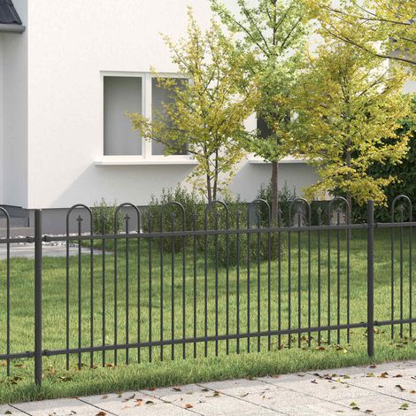Spitzenbogenzaun Dronten Schwarz 200 x 130 cm