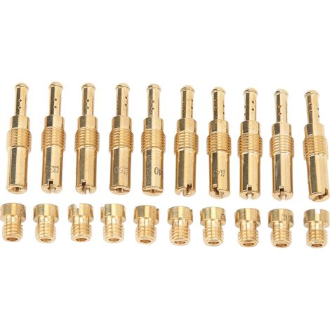 Jeu de 20 gicleurs de carburateur en métal, gicleurs lents et principaux, accessoire de remplacement compatible Keihin (1/5)