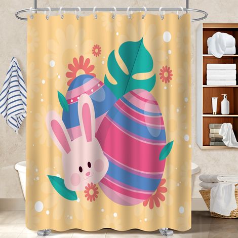 Rideau douche polyester 180x180 lavable polyester pour salle de bain pour cabine de douche (1/5)