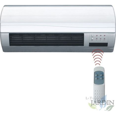 Calefactor de Pared con Función Ventilación 1000W-2000W, Mando a Distancia, 515x380x410 mm