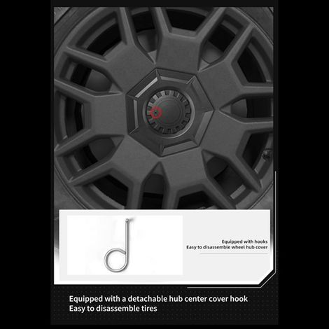 4 colors: Black Material: ABS Wheel covers, wheel covers, wheel protectors suitable for Tesla. (1/5)