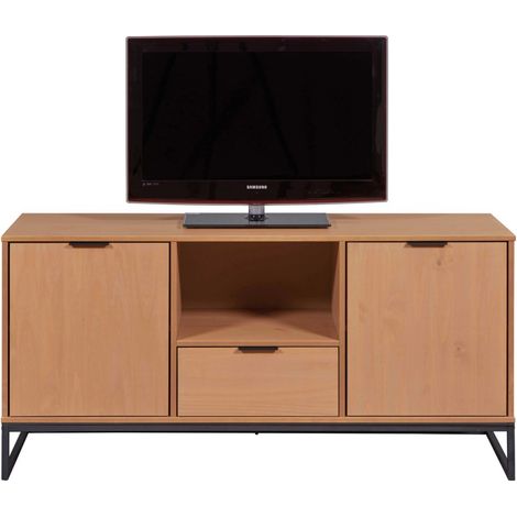 Madia Porta TV Credenza con Ante e Cassetti in Legno Quercia da Ingresso