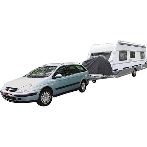 2 Cykelskydd Slitstark Nylon avec Dragsko pour Husvagnsdragok Transport et Forvaring Svart