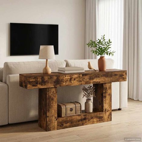vidaXL Chêne Fumé 160 x 30 x 74 cm