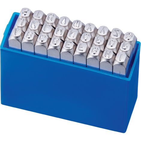 Schlagbuchstabensatz 331 27-tlg.Großbuchstaben A-Z Schrift-H.2mm in Ku.-Box (1/4)