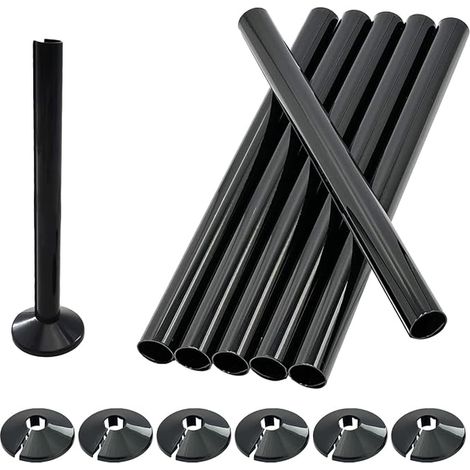 Black Radiator Hose Covers and Clamps 200mm15mm Hose Clamps 15mm (1/5)