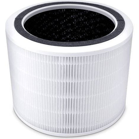 LEVOIT Filtro di ricambio per purificatore d'aria Core 200S, filtro HEPA con carboni attivi ad alta efficienza e prefiltro, contro allergie, fumo e polline, Core 200S-RF (1/5)