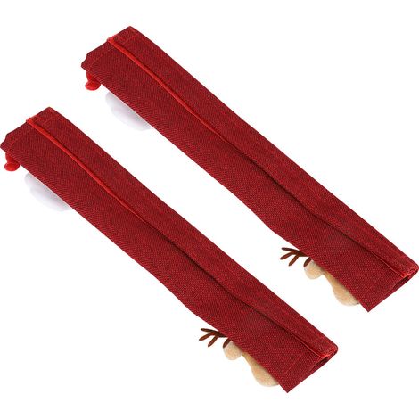 Lot de 2 gants de protection décoratifs à motif de Noël pour poignées de porte de four à micro-ondes et de réfrigérateur (1/5)