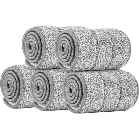 Remplacement de vadrouille de nettoyage,5 pièces 32x10 têtes de vadrouille de sol plat rempli de microfibre chiffon vaporisateur vadrouille visible Wable tampons en tissu humide et sec pour le bureau (1/3)