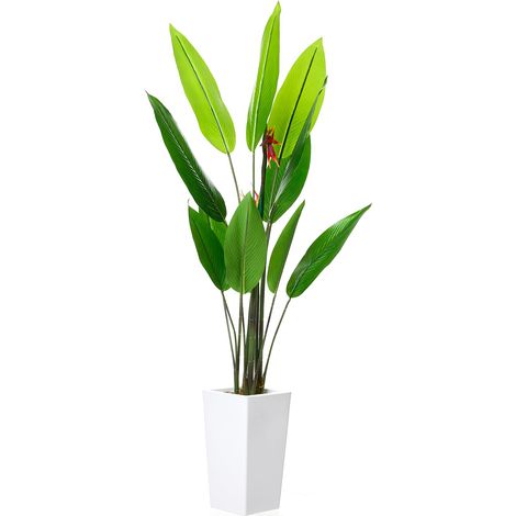 Plante artificielle tropicale – Oiseau de paradis et monstera (1/5)