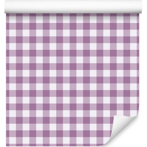 Tapete mit Stoffmuster, lila-weiß, für Wohn- und Schlafzimmer, 50 x 1000 cm (1/5)