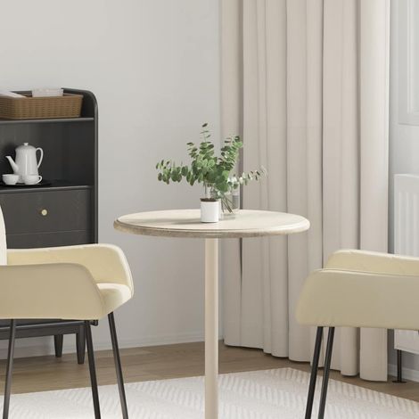 Tischplatte Grau Ø60x2,5 cm Marmor