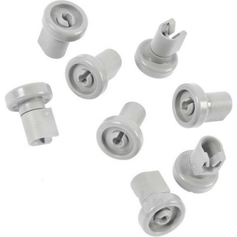 ENSEMBLE ROULETTES PANIER SUP (8X) GRIS POUR LAVE VAISSELLE ELECTROLUX (1/3)