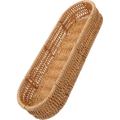Panier couverts tissé main, support rangement, plateau ustensiles cuisine, décoratif