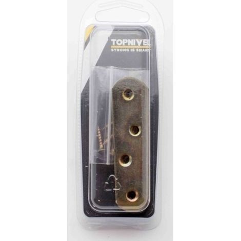 Placa Ensamble 80X20Mm Recto Nivel Acero Bicromatado 4 P