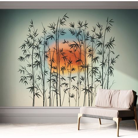 Tapete Selbstklebend - abwaschbar - trendige Wanddeko - elegant Fototapete Harmonischer Sonnenuntergang 312x219 cm (1/5)