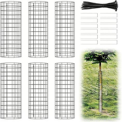 Fuleadture Protection de tronc d'arbre 6 pièces, protections de tronc d'arbre améliorées, protection de tronc d'arbre en fer facile à installer (1/5)