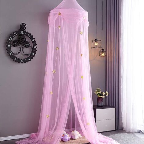 Ciel de lit Dôme Princesse Moustiquaire à baldaquin Maison de Jeux Tente Décoration de Chambre avec des étoiles pour Anniversaire Chambre Décor (1/4)