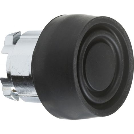tête bouton poussoir - capuchonné - affleurant - noir - schneider harmony zb4bp2s (1/2)