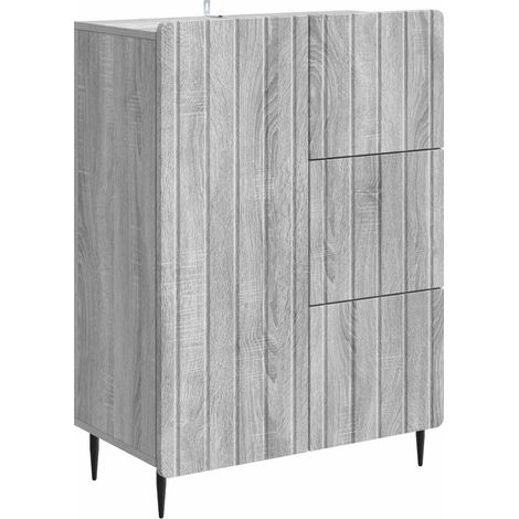 Sideboard Graues Sonoma 66 x 34,5 x 91,5 cm Holzwerkstoff vidaXL