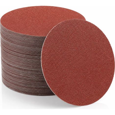 Disque de Ponçage 125mm, Lot de 70 Papier Abrasif Sans Trou Grain 40/60/100/150/240/320/600 – Kit de Polissage pour Bois, Métal et Auto – Accessoire pour Ponceuse Excentrique (1/5)