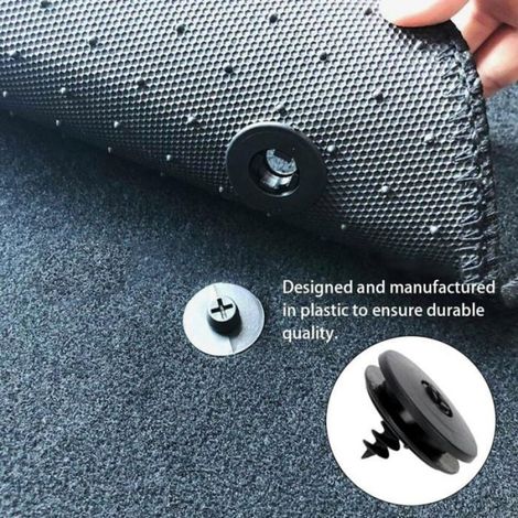 Clip Antidérapant Pour Tapis De Voiture - Universel - Plastique Résistant - Pour Voiture Moto Camion Camping-Car - 20 Pièces (1/4)