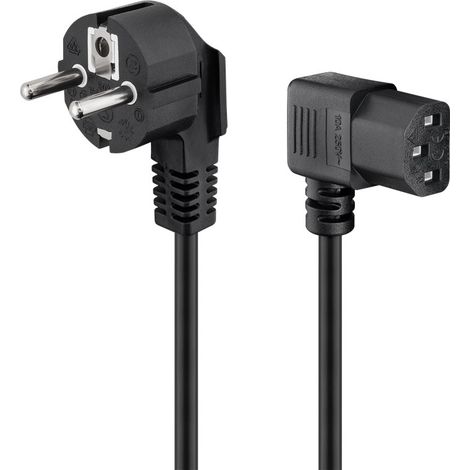Goobay 96042 cable de transmisión Negro 1,5 m CEE7/7 C13 acoplador (1/2)