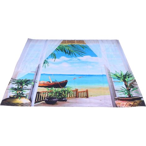 Tapisserie murale en polyester à motif paysage, idéale pour la chambre ou le balcon (230 x 180 cm). (1/5)