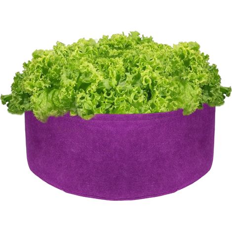 Sacs de culture en feutre violet 70 x 30 cm, pots de jardin ronds pour légumes et fleurs, violet - 60 x 20 cm (1/4)