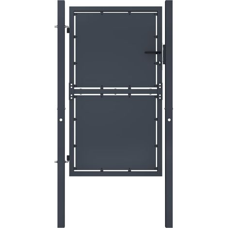 vidaXL Cancello da Giardino in Acciaio 100x125 cm Antracite (1/4)