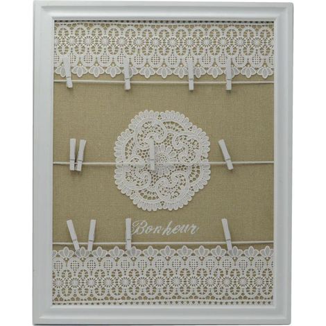 Portamemo legno pizzo rettangolare cm40x1,5h50