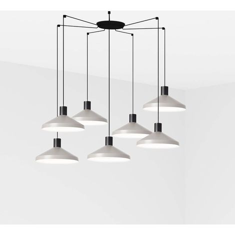 KOMBO Lampadaire gris Ø400 7L 68595-7L (1/2)