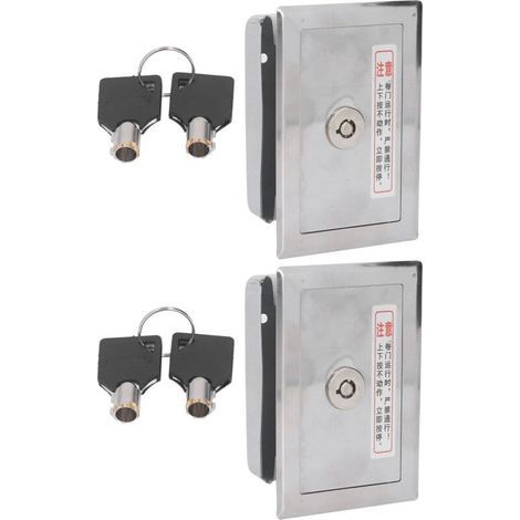 Boîte de commutation à clé universelle en acier inoxydable, Kit d'accessoires pour porte, 2 pièces-Crezuo (1/4)