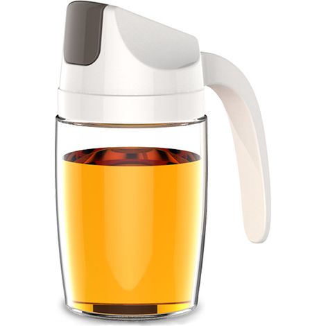 Distributeur D'Huile - Bouteille En Verre Avec Couvercle Automatique Et Bec Verseur Anti-Goutte - Pour Cuisine - 1 Pièce (1/5)